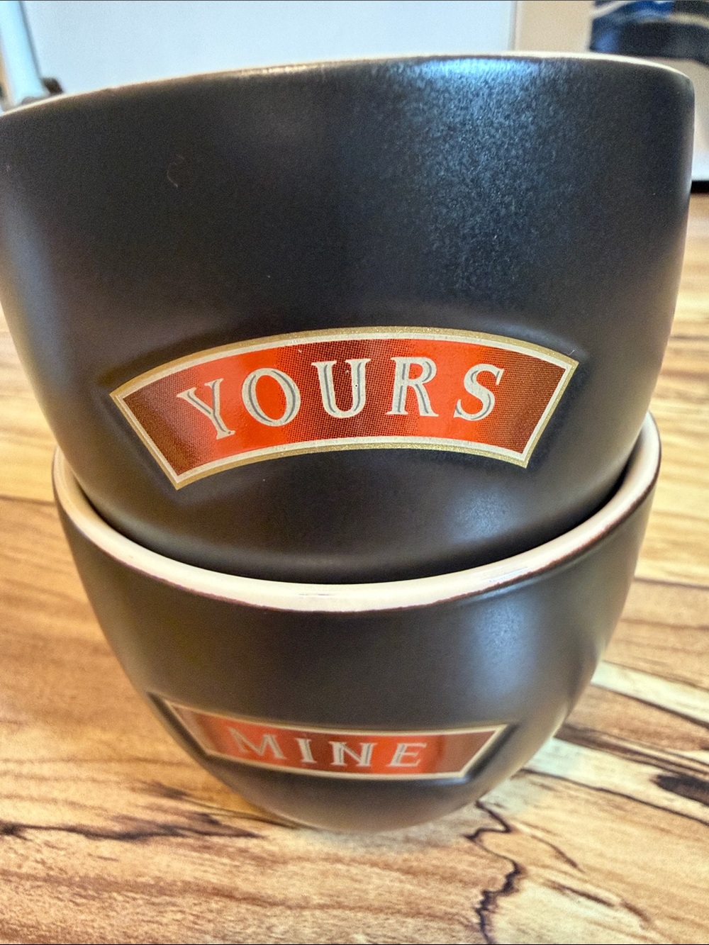 Baileys Irish Cream Yours & Mine Cups Mugs Set of 2